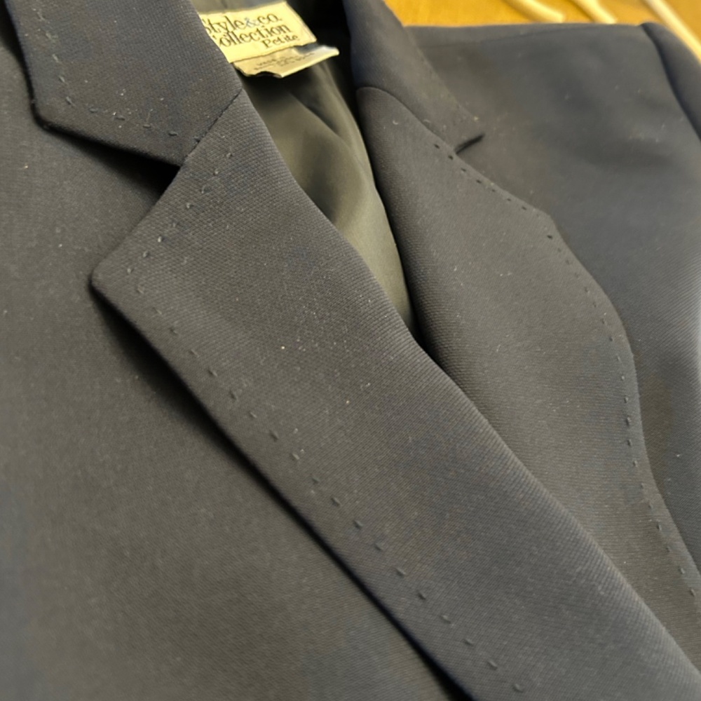 Style & Co. Navy Single-Button Blazer - Picture 5 of 7